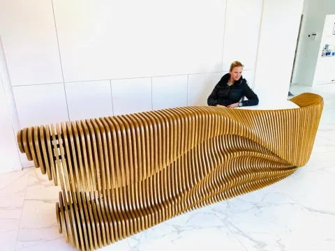 Reception desk project detail