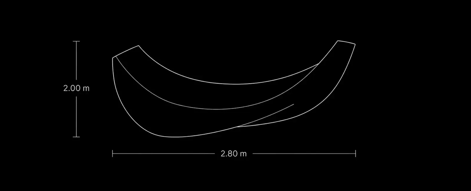 D Reception Desk Top view technical drawing