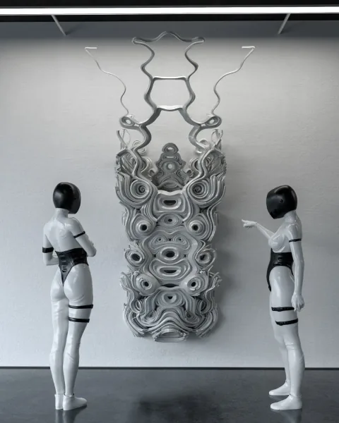 D Flow — Metallic Figure and Landscape project detail
